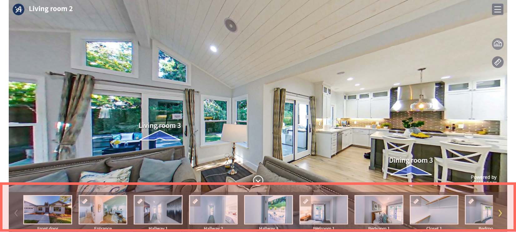 virtual tour navigation bar