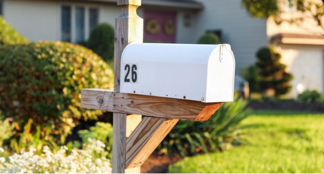 Mailbox photo used for property address verification