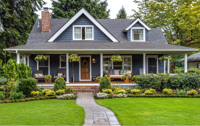 Clear front-facing elevation photo of the property exterior